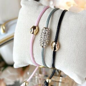 Park Lane Stormie Trio Bracelet Set - Gray, Pink, Black
